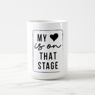 Mein Herz ist auf dieser Tanzmama-Bühne Vintage Re Kaffeetasse