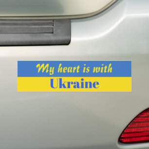 Mein Herz ist bei der Ukraine Autoaufkleber