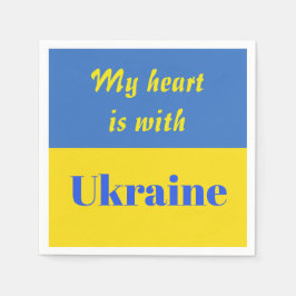 Mein Herz ist bei der Ukraine Serviette