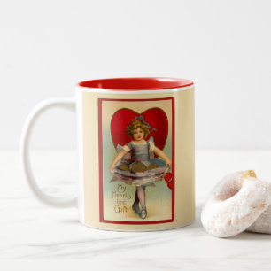Mein Herz ist das beste Geschenk Vintagen Viktoria Zweifarbige Tasse