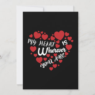 Mein Herz ist dort, wo du bist, Valentinstag Einladung