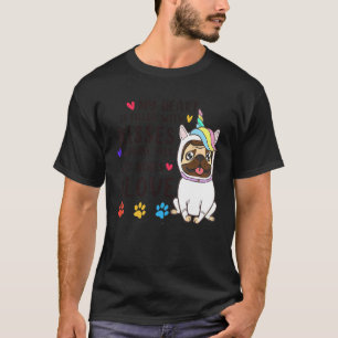 Mein Herz ist gefüllt mit Küssen und Liebe Pug Hun T-Shirt