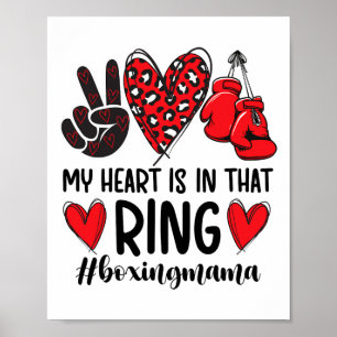 Mein Herz ist in dieser Ringbox Mama Boxing Mama Poster