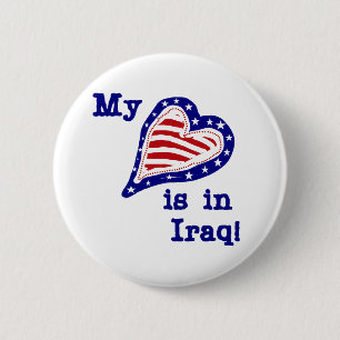Mein Herz ist in Irakt-shirts und -geschenken Button