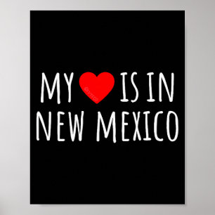 Mein Herz ist in New Mexico Süße amerikanische Sta Poster