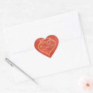 Mein Herz ist voll von Liebe, Herz-Aufkleber