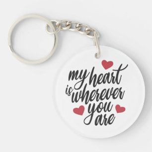 Mein Herz ist, wo immer du Valentine bist Schlüs Schlüsselanhänger