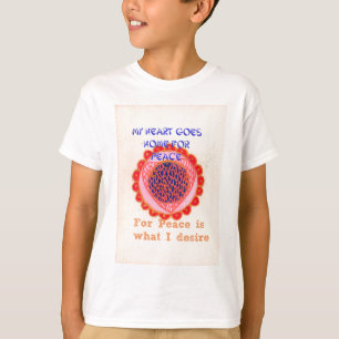 "Mein Herz kehrt heim zum Frieden" Kunstdruck T-Shirt