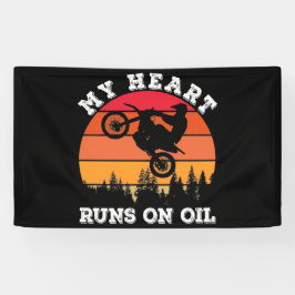 Mein Herz läuft Vintag auf Öltrommel Banner