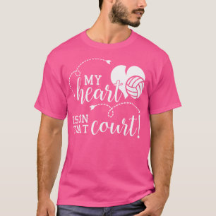 Mein Herz liegt an der Volleyball Court High Schoo T-Shirt