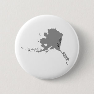 Mein Herz liegt in Alaska Button