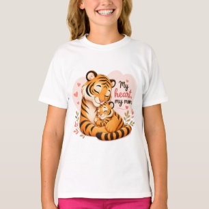 Mein Herz, meine Mama: Niedliche Tiger-Mutter und  T-Shirt