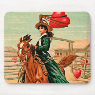 Mein Herz mit Lasso einfangen Vintage Valentinstag Mousepad