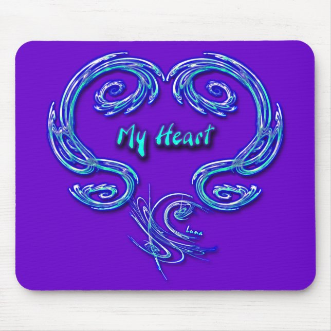 Mein Herz Mousepad (lila) (Vorne)