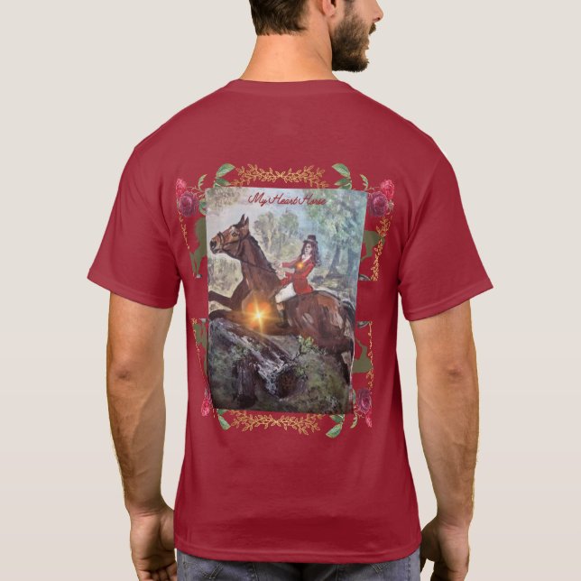 Mein Herz Pferdedesign T-Shirt (Rückseite)