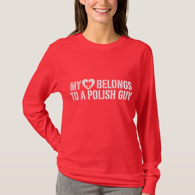 Mein Herz Polnischer Typ T-Shirt (Vorderseite)