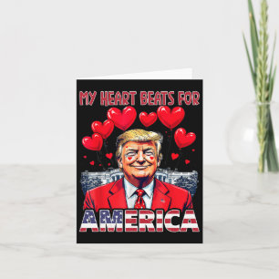 Mein Herz schlägt für America Trump Valentinstag U Karte