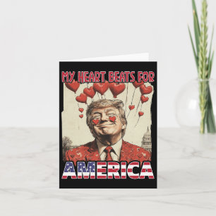Mein Herz schlägt für Amerika Trump Valentinstag 2 Karte