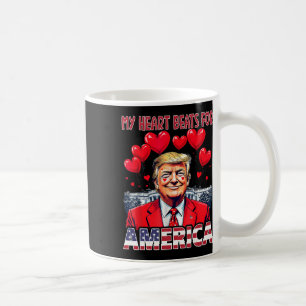 Mein Herz schlägt für Amerika Trump Valentinstag U Kaffeetasse