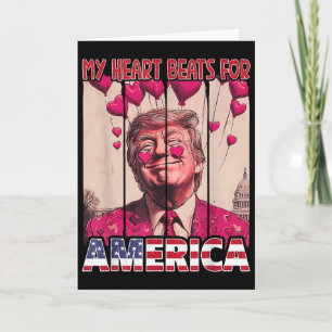 Mein Herz schlägt für Amerika Trump Valentinstag U Karte