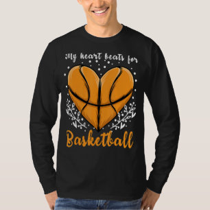 Mein Herz schlägt für Basketball Sportler Männer F T-Shirt
