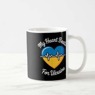 Mein Herz schlägt für die Ukraine Herz Ukrainische Kaffeetasse
