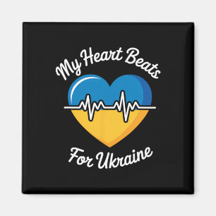 Mein Herz schlägt für die Ukraine Herz Ukrainische Magnet