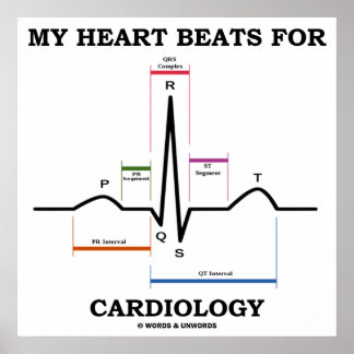 Mein Herz schlägt für Kardiologie (EKG / EKG) Poster