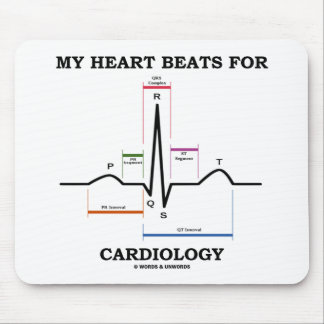 Mein Herz schlägt für Kardiologie (Sinusrhythmus) Mousepad