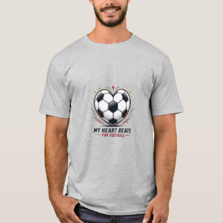 Mein Herz schlägt für personalisierten Fußball T-Shirt
