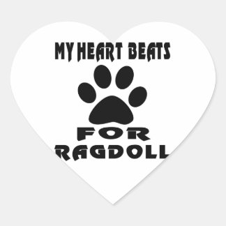 Mein Herz schlägt für RAGDOLL Herz-Aufkleber