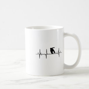 Mein Herz schlägt für Snowboard-Fan Ecg Kaffeetasse