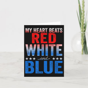 Mein Herz schlägt rot-weiß und blau-amerikanische Karte