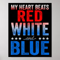 Mein Herz schlägt rot-weiß und blau-amerikanische 