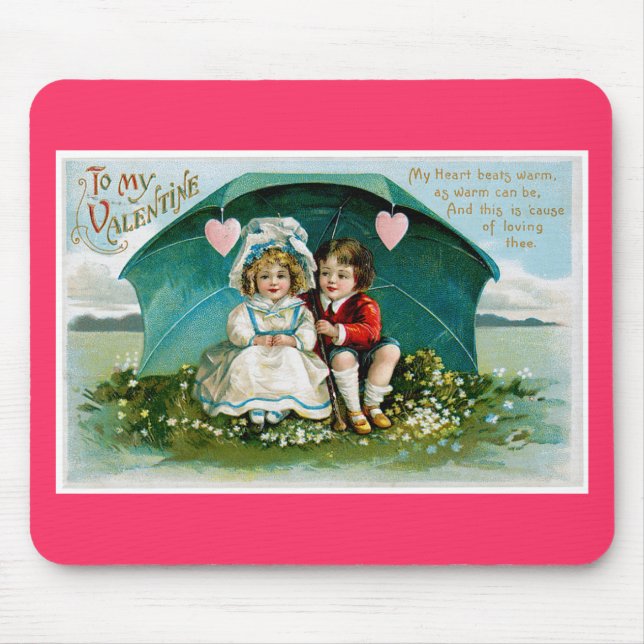 Mein Herz schlägt warm... Mousepad (Vorne)