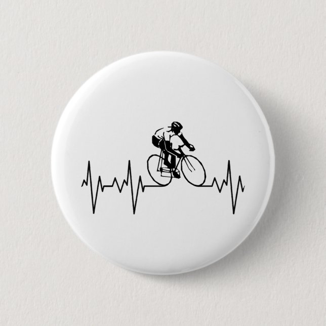 Mein Herz schlägt zum Radfahren. Button (Vorderseite)