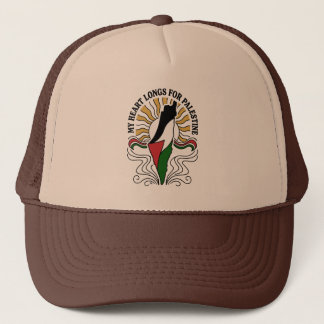 Mein Herz sehnt sich nach Palästina - Patriotische Truckerkappe
