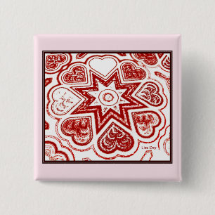 "Mein Herz" Square Button (weiß)