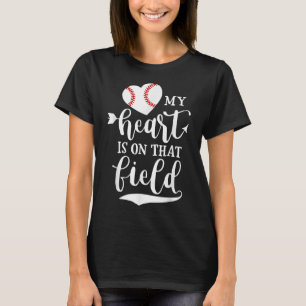 Mein Herz steht auf der Field Baseball Softball Ma T-Shirt