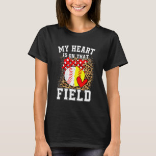 Mein Herz steht auf der Field Baseball Softball Ma T-Shirt