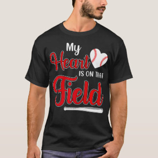 Mein Herz steht auf der Field Baseball Softball Ma T-Shirt