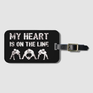 Mein Herz steht auf der Schlange - Fußball Lineman Gepäckanhänger