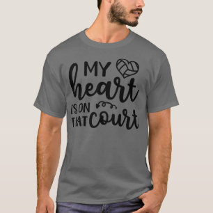 Mein Herz steht auf der Volleyball-Mama des Hofes T-Shirt