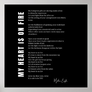 Mein Herz steht auf einem Gedicht zur Feuerförderu Poster