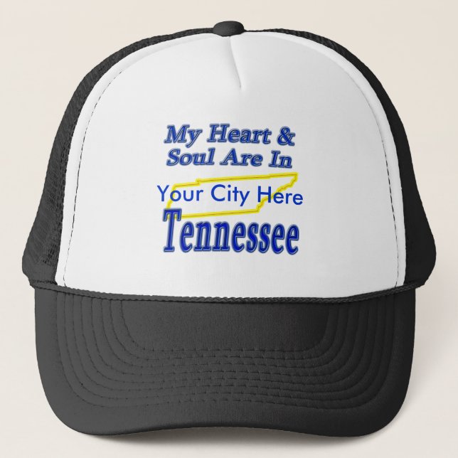 Mein Herz u. Soul sind in Tennessee Truckerkappe (Vorderseite)