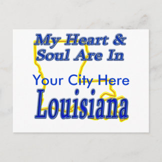 Mein Herz und Soul sind in Louisiana Postkarte