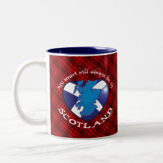 Mein Herz wird immer in SCOTLAND sein! Zweifarbige Tasse