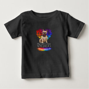 Mein Herz wird von den Paaren eines französischen Baby T-shirt