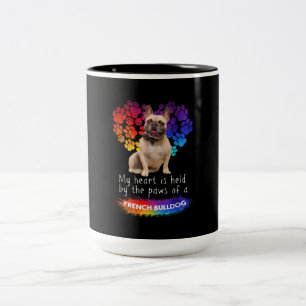 Mein Herz wird von den Paaren eines französischen Zweifarbige Tasse