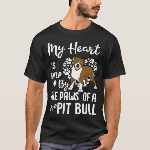 Mein Herz wird von den Pfoten eines Grubenbulls ge T-Shirt